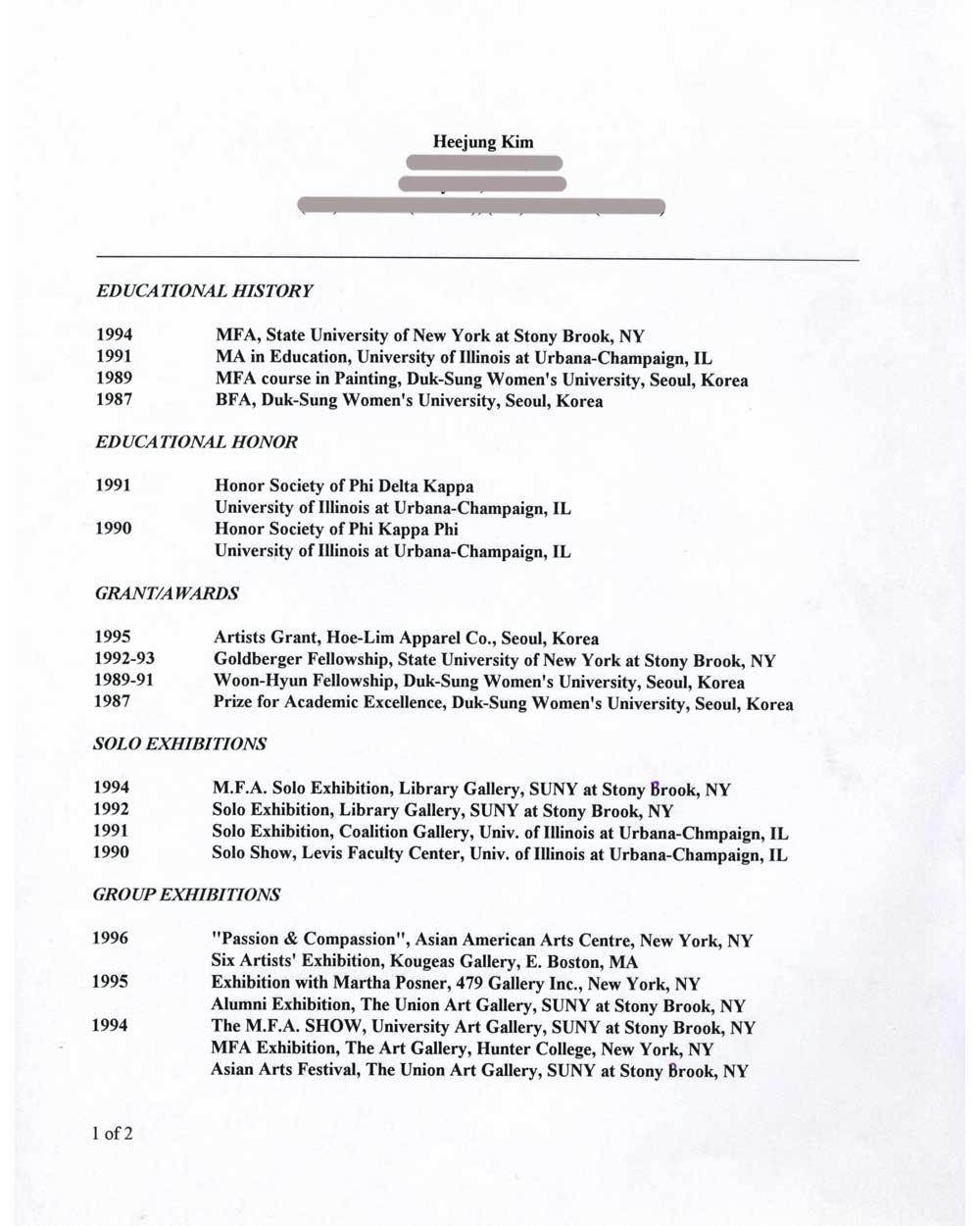 cv in resumes